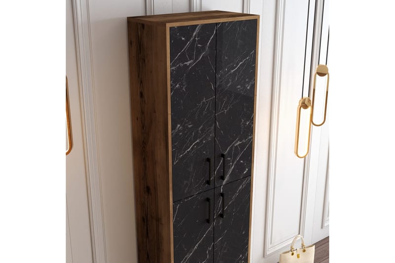 Retzow Skoskåp 60x35 cm - Svart/Mörkbrun - Förvaring - Skoförvaring