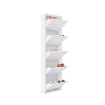 Rylanis Skoskåp 50x169 cm - Vit - Förvaring - Skoförvaring