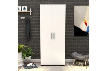 Skoskåp 76x187 cm - Vit - Förvaring - Skoförvaring