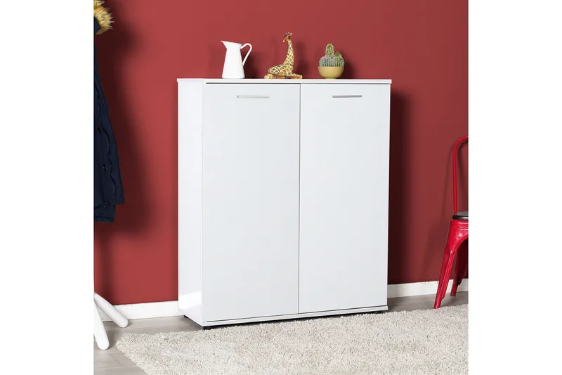 Skoskåp 91x108 cm - Vit - Förvaring - Skoförvaring