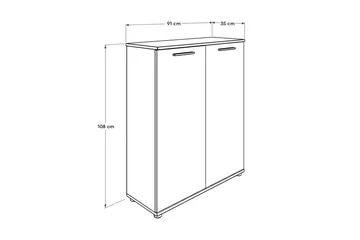Skoskåp 91x108 cm - Vit - Förvaring - Skoförvaring