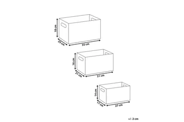 Korg Larsa set om 3 Vit - Vit - Förvaring - Småförvaring - Förvaringskorgar - Flätad korg & rottingkorg