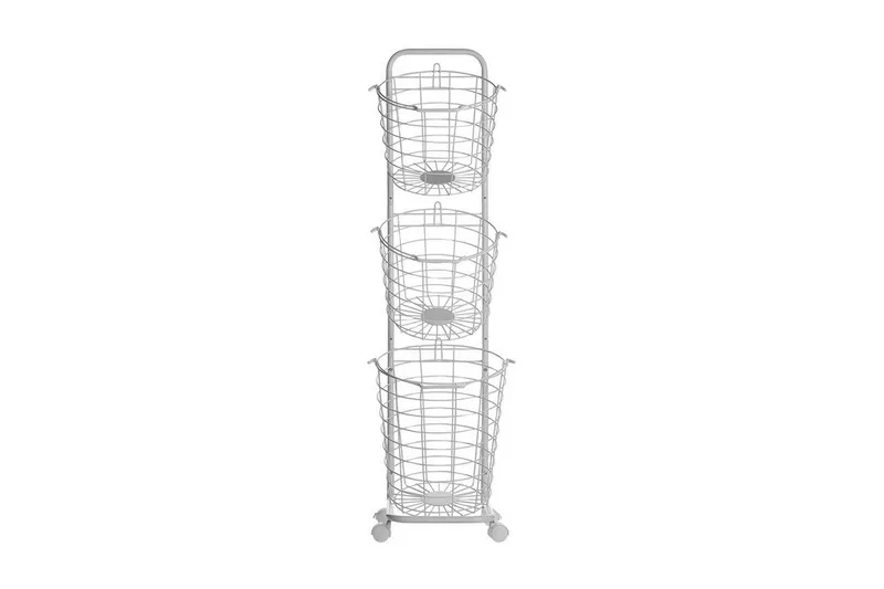Ayapal Metallställ 37 cm 3 Korgar, Vit