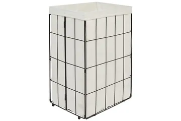 Tvättkorgar Mirissa Svart/vit/ljus trä - Svart/vit/ljus trä - Hus & renovering - Kök & bad - Badrum - Badrumstillbehör
