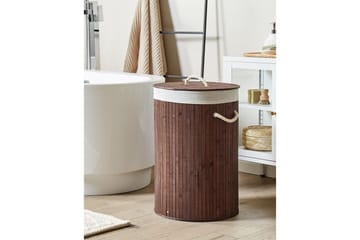 Tvättkorgar Sannar Brun/Vit - Brun/Vit - Hus & renovering - Kök & bad - Badrum - Badrumstillbehör