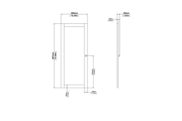 Trysil Dörr till Bokhylla 39x95,7 cm - Vit - Förvaring - Klädförvaring - Garderob & garderobssystem - Garderobsdörr - Vikdörr garderob