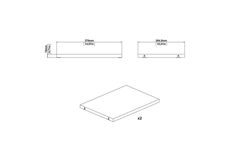 Trysil Hyllplan 37 cm - Brun - Förvaring - Klädförvaring - Garderob & garderobssystem - Garderobsinredning
