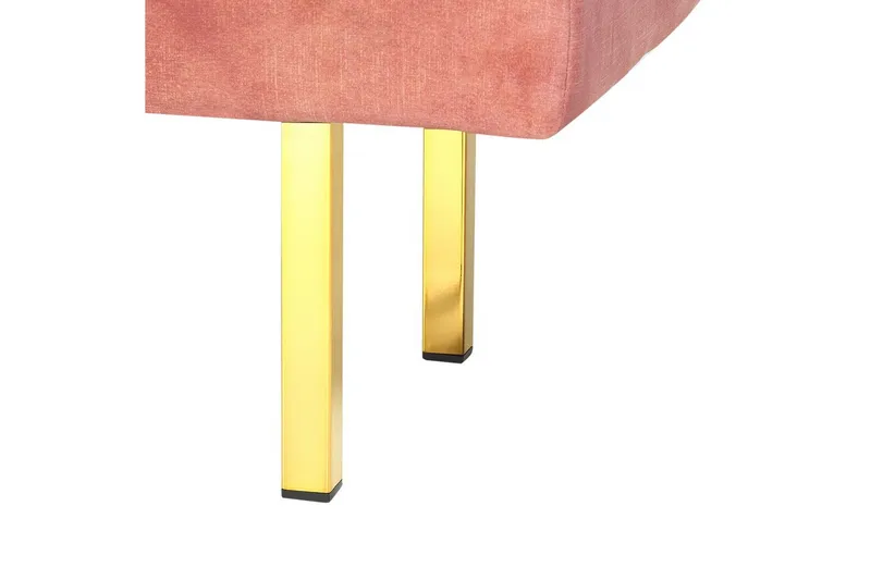 Sittbänk Roseville Rosa/guld - Rosa/guld - Möbler - Stolar & fåtöljer - Sittbänk - Hallbänk