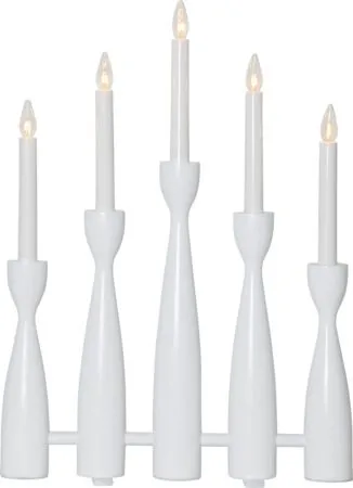 Adventsljusstake Midja 2 35x47 cm 5 ljus E10 - Vit - Inredning - Julpynt & helgdekoration - Julpynt & juldekoration