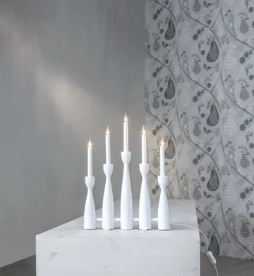 Adventsljusstake Midja 2 35x47 cm 5 ljus E10 - Vit - Inredning - Julpynt & helgdekoration - Julpynt & juldekoration