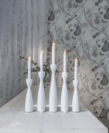 Adventsljusstake Midja 2 35x47 cm 5 ljus E10 - Vit - Inredning - Julpynt & helgdekoration - Julpynt & juldekoration