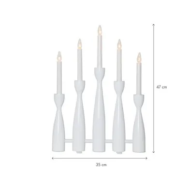 Adventsljusstake Midja 2 35x47 cm 5 ljus E10 - Vit - Inredning - Julpynt & helgdekoration - Julpynt & juldekoration