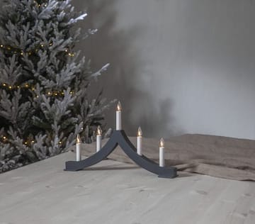 Adventsljusstake Pagod 45x27 cm Trä 5 ljus E10 - Grafit - Inredning - Julpynt & helgdekoration - Julpynt & juldekoration