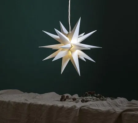 Alice Adventsstjärna 60 cm i Plast med batteri och LED - Vit - Inredning - Julpynt & helgdekoration - Julpynt & juldekoration