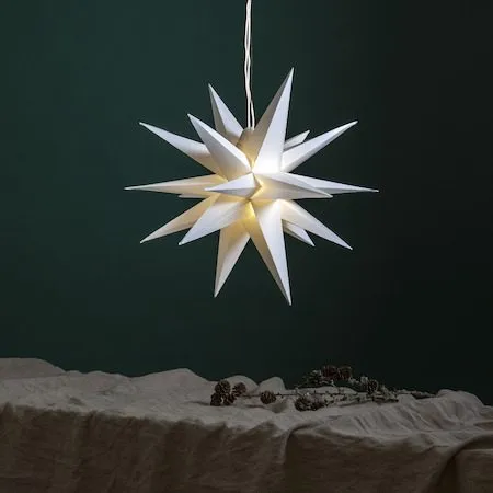 Alice Adventsstjärna 60 cm i Plast med batteri och LED - Vit - Inredning - Julpynt & helgdekoration - Julpynt & juldekoration