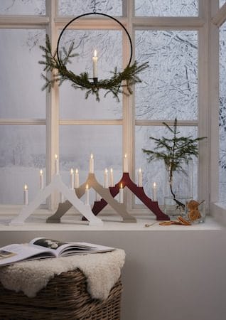 Alma Adventsljusstake 44 cm - Elljusstake i Trä för Fönster - Vit - Inredning - Julpynt & helgdekoration - Julpynt & juldekoration