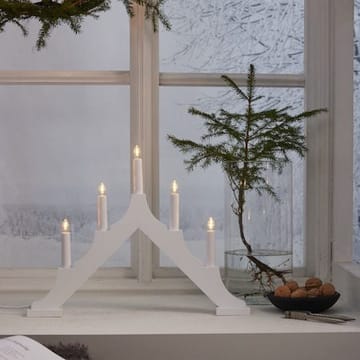 Alma Adventsljusstake 44 cm - Elljusstake i Trä för Fönster - Vit - Inredning - Julpynt & helgdekoration - Julpynt & juldekoration