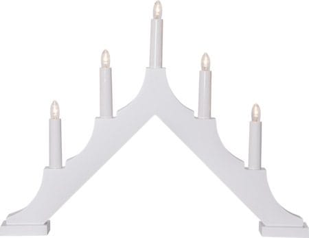 Alma Adventsljusstake 44 cm - Elljusstake i Trä för Fönster - Vit - Inredning - Julpynt & helgdekoration - Julpynt & juldekoration