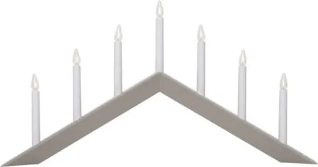 Arrow Stor Adventsljusstake 69 cm - Elljusstake i Trä för Fönster, Ljusgrå