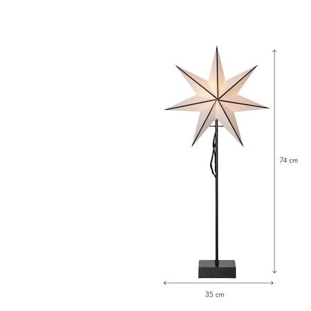 Astro Stjärna på fot 35 cm - vit och svart - Inredning - Julpynt & helgdekoration - Julpynt & juldekoration