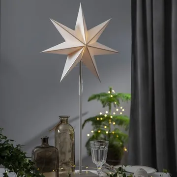 Astro Stjärna på fot 35 cm - vit och svart - Inredning - Julpynt & helgdekoration - Julpynt & juldekoration