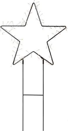Barlumi Siluett Hög Adventsstjärna på Fot 80 cm - Jullampa i Metall, Svart