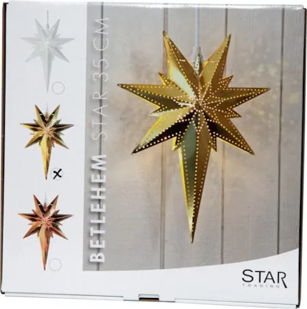 Betlehem Liten Adventsstjärna 25 cm - Jullampa i metall - Mässing - Inredning - Julpynt & helgdekoration - Julpynt & juldekoration