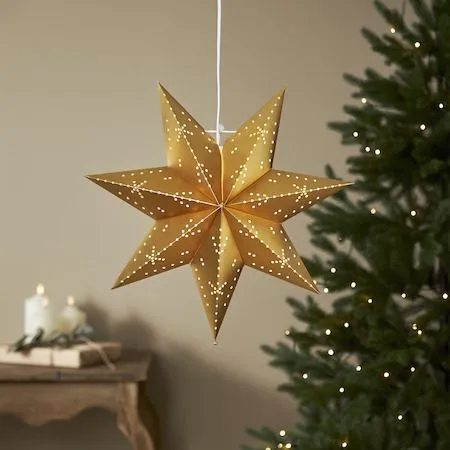 Classic Adventsstjärna 45 cm – Jullampa i papper - Guld - Inredning - Julpynt & helgdekoration - Julpynt & juldekoration