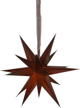 December Pappersstjärna 55 cm – Jullampa, Brun