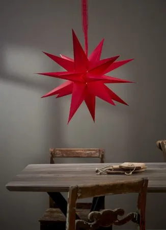 December Pappersstjärna 55 cm - Jullampa - Röd - Inredning - Julpynt & helgdekoration - Julpynt & juldekoration