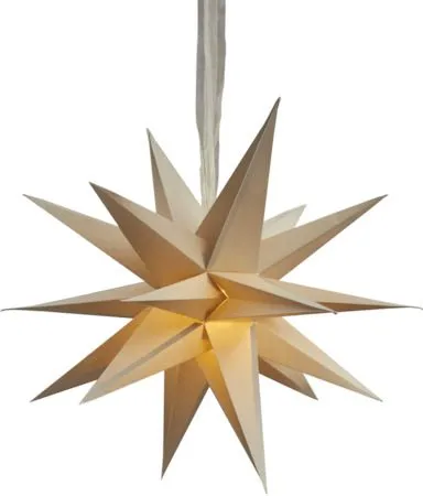 December Pappersstjärna 55 cm - Jullampa, Beige