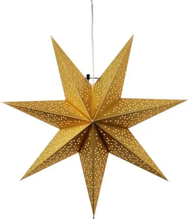 Dot Adventsstjärna 54 cm - Jullampa i papper, Guld