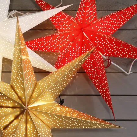 Dot Stor Adventsstjärna 70 cm - Jullampa i papper - Röd - Inredning - Julpynt & helgdekoration - Julpynt & juldekoration