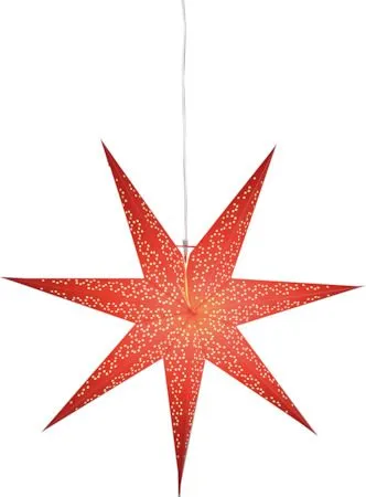 Dot Stor Adventsstjärna 70 cm - Jullampa i papper, Röd