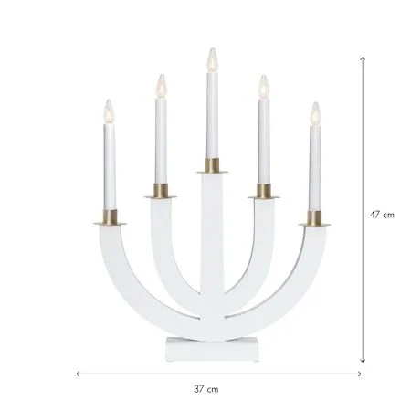 Eli Adventsljusstake 37 cm - Ljusstake i Trä - Vit - Inredning - Julpynt & helgdekoration - Julpynt & juldekoration