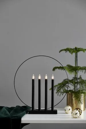 Glory Adventsljusstake 42 cm - Ljusstake i Metall - Svart - Inredning - Julpynt & helgdekoration - Julpynt & juldekoration