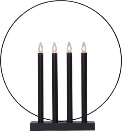 Glory Adventsljusstake 42 cm - Ljusstake i Metall, Svart