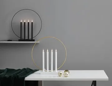 Glory Adventsljusstake 42 cm - Ljusstake i Metall - Vit - Inredning - Julpynt & helgdekoration - Julpynt & juldekoration