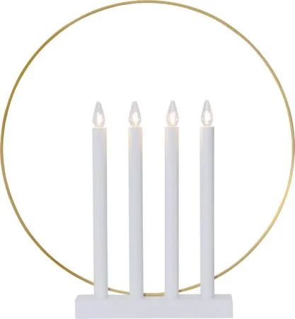 Glory Adventsljusstake 42 cm - Ljusstake i Metall, Vit