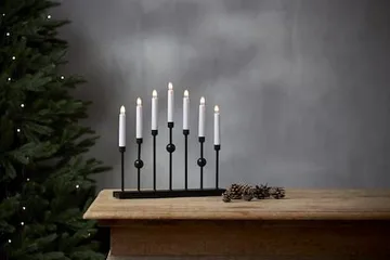 Gustavo Adventsljusstake 37 cm - Ljusstake i Metall för Advent - Svart - Inredning - Julpynt & helgdekoration - Julpynt & juldekoration