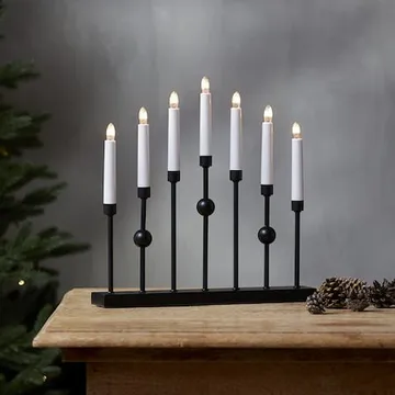 Gustavo Adventsljusstake 37 cm - Ljusstake i Metall för Advent - Svart - Inredning - Julpynt & helgdekoration - Julpynt & juldekoration