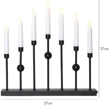 Gustavo Adventsljusstake 37 cm - Ljusstake i Metall för Advent - Svart - Inredning - Julpynt & helgdekoration - Julpynt & juldekoration
