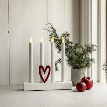 Hilma Adventsljusstake 22 cm - Ljusstake i Trä - Vit - Inredning - Julpynt & helgdekoration - Julpynt & juldekoration