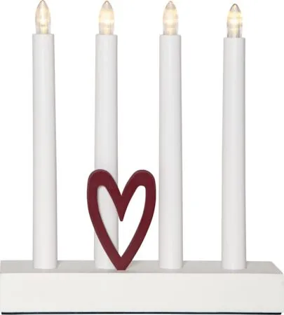 Hilma Adventsljusstake 22 cm - Ljusstake i Trä, Vit