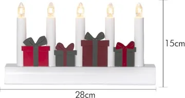 Julia Adventsljusstake Julklappar 28 cm - Ljusstake i Trä för Advent - Vit - Inredning - Julpynt & helgdekoration - Julpynt & juldekoration