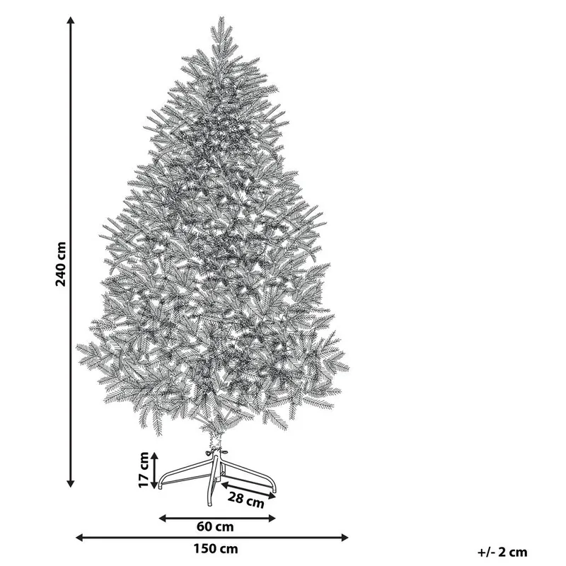 Bassie Snöig Plastgran 240 cm - Vit|Grön - Inredning - Julpynt & helgdekoration - Julpynt & juldekoration - Plastgran