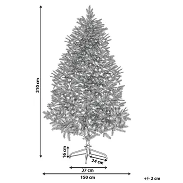 Bassie Snöig Plastgran 210 cm - Vit|Grön - Inredning - Julpynt & helgdekoration - Julpynt & juldekoration - Plastgran