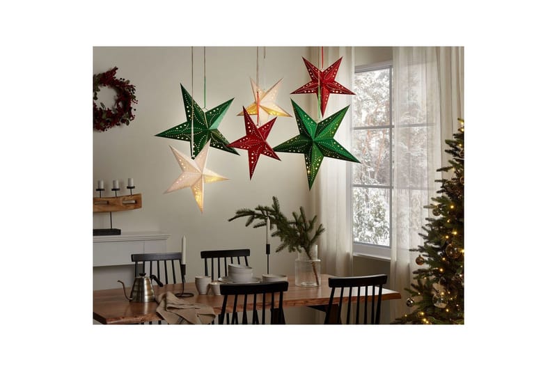 Hängande dekorationer Motti set om 2 Vit, 45x18x45 cm - Vit, 45x18x45 cm - Inredning - Julpynt & helgdekoration - Julpynt & juldekoration - Julängel & julfigur