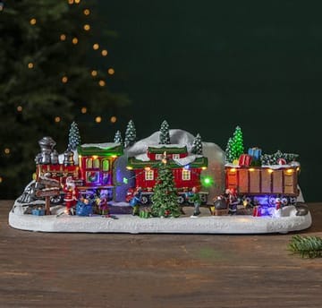 Juldekoration Largeville tåg 47x16 cm - Flerfärgad - Inredning - Julpynt & helgdekoration - Julpynt & juldekoration - Julängel & julfigur