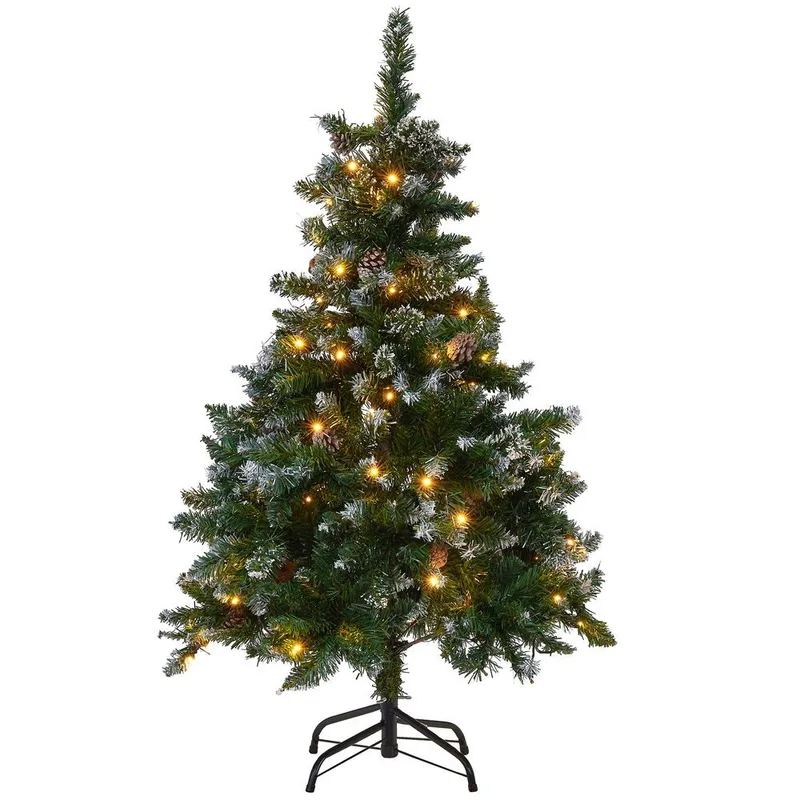 Palomar Liten Plastgran 120 cm med Belysning, Grön|Svart